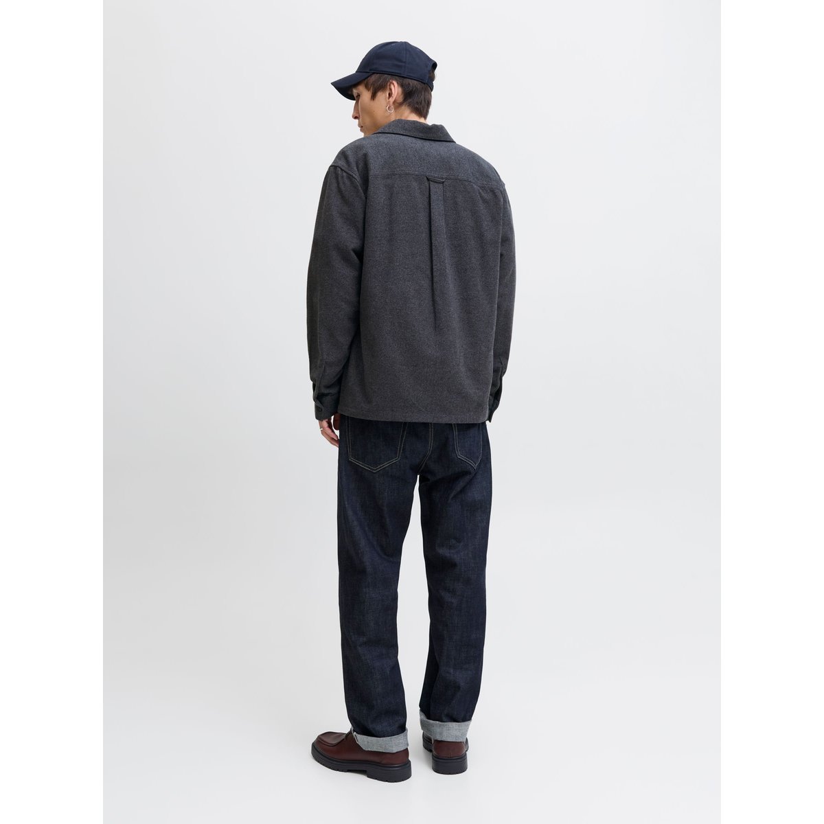 Surchemise dark grey melange, JACK & JONES