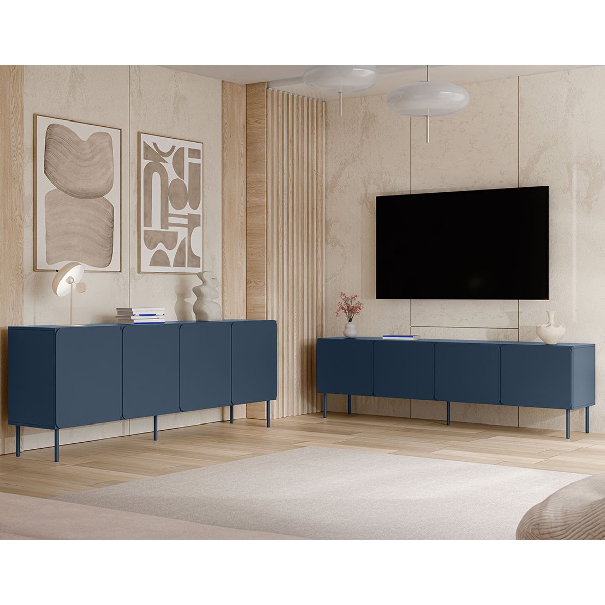 Meuble TV - ELVIS bleu, LISA DESIGN