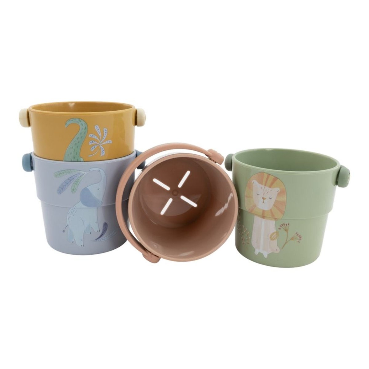 Lot de 4 gobelets de bain multicolore, LITTLE DUTCH