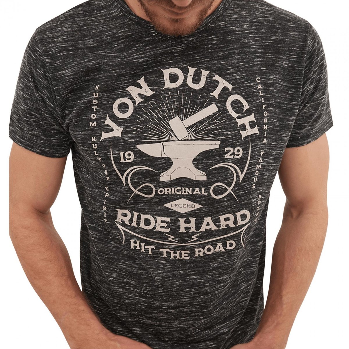 T-shirt en coton Front blanc, VON DUTCH
