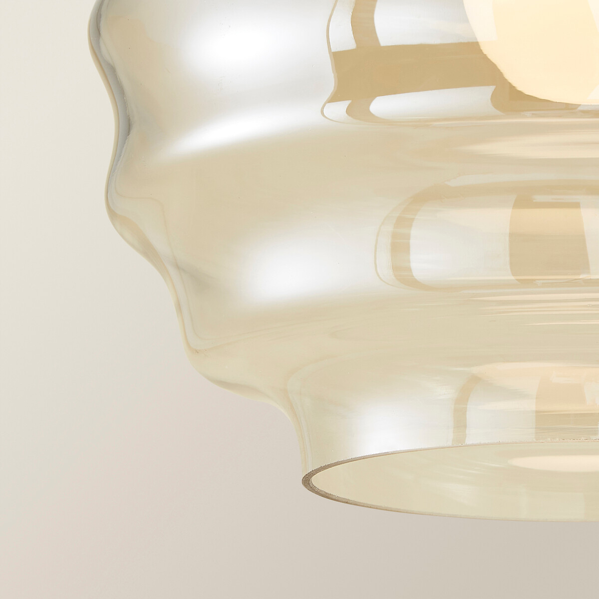 Paige Bubble Glass Easy Fit Pendant Shade in Champagne champagne, SO'HOME