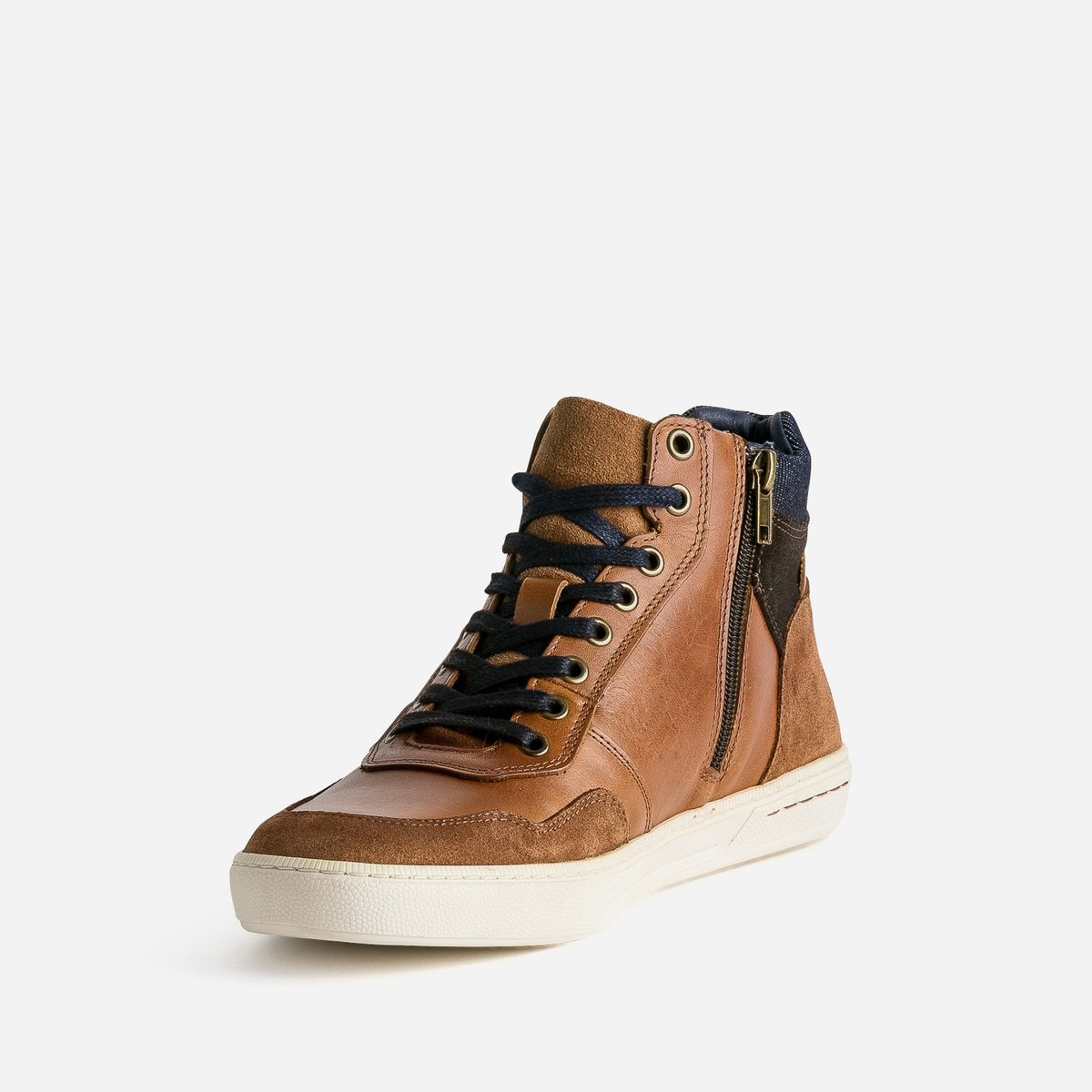 Basket en cuir DOMI cognac, ERAM