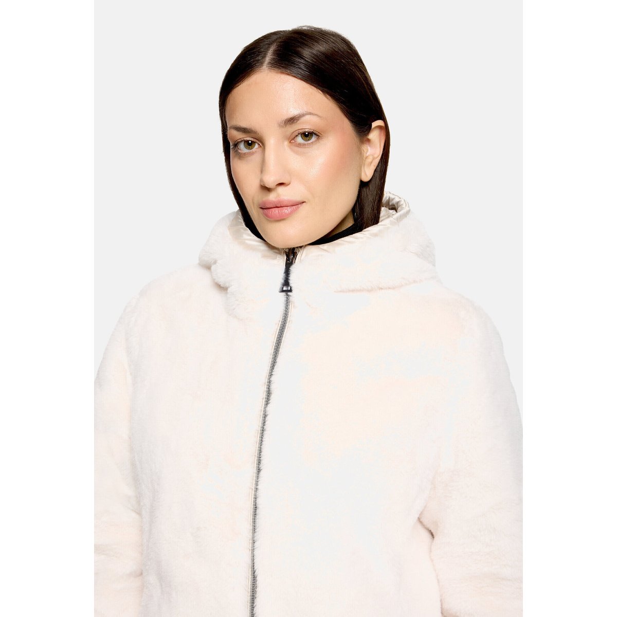 Veste réversible à capuche silky beige, BETTY BARCLAY