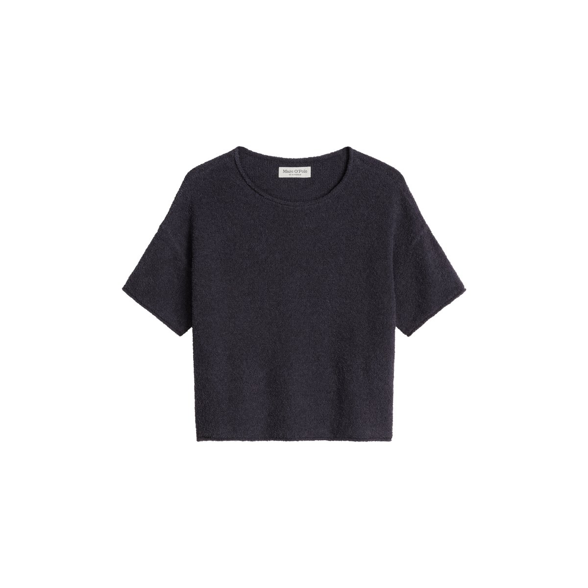 Pull à manches courtes oversize en fil bouclé gris foncé, MARC O'POLO