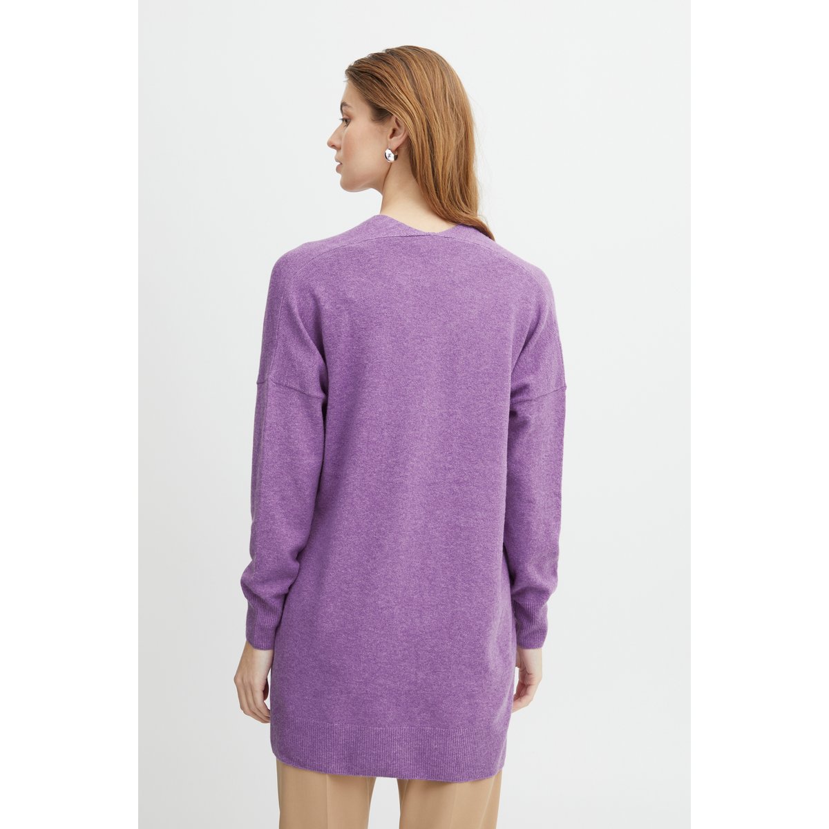 Knitted cardigan violet chive blossom, ICHI