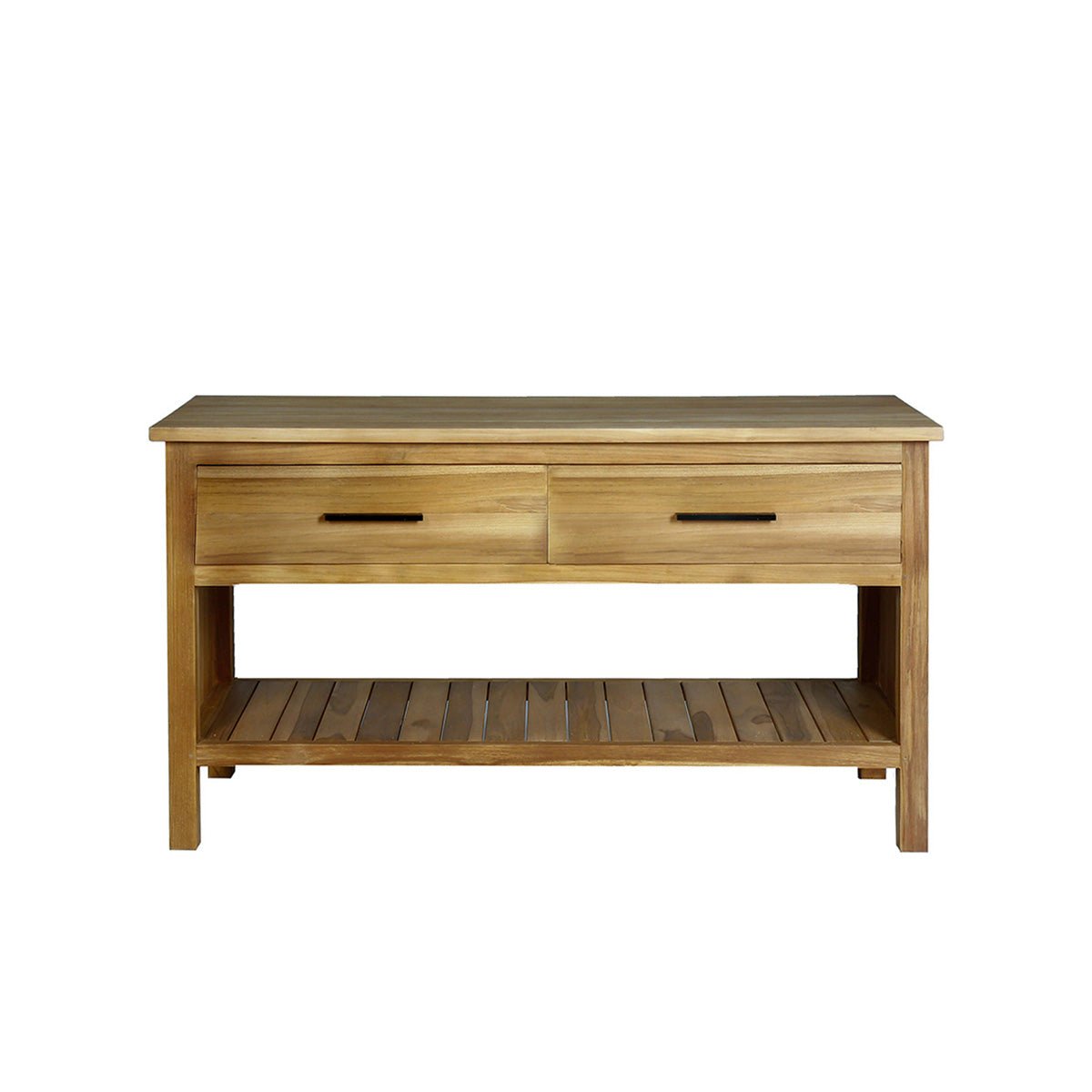 Meuble de salle de bain en teck massif 135 cm  MARLI naturel, BERAH GETAH