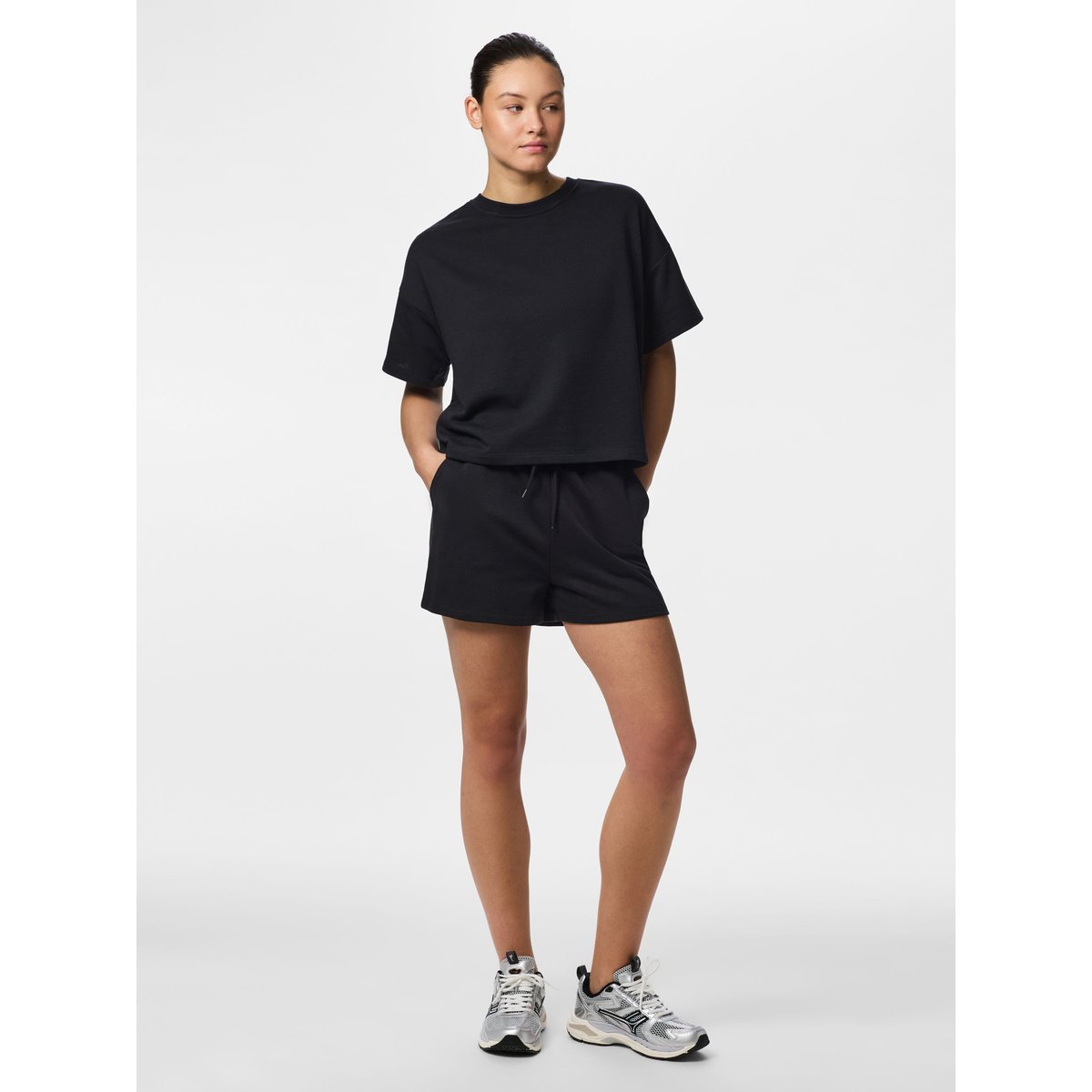 Shorts En Molleton noir - black, PIECES