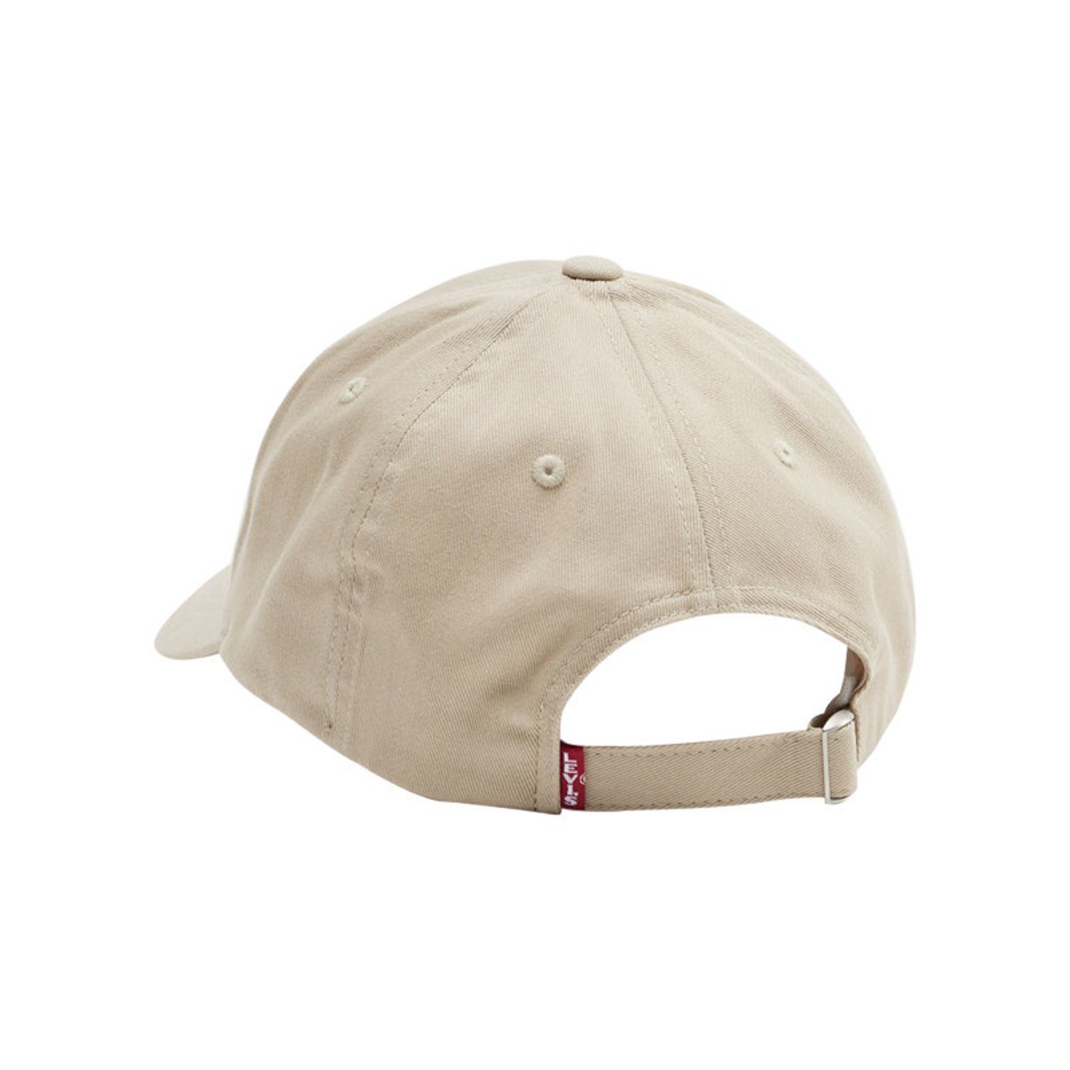 Casquette en coton beige pourvue d'oeillets d'aération et du nom de la marque beige, LEVI'S