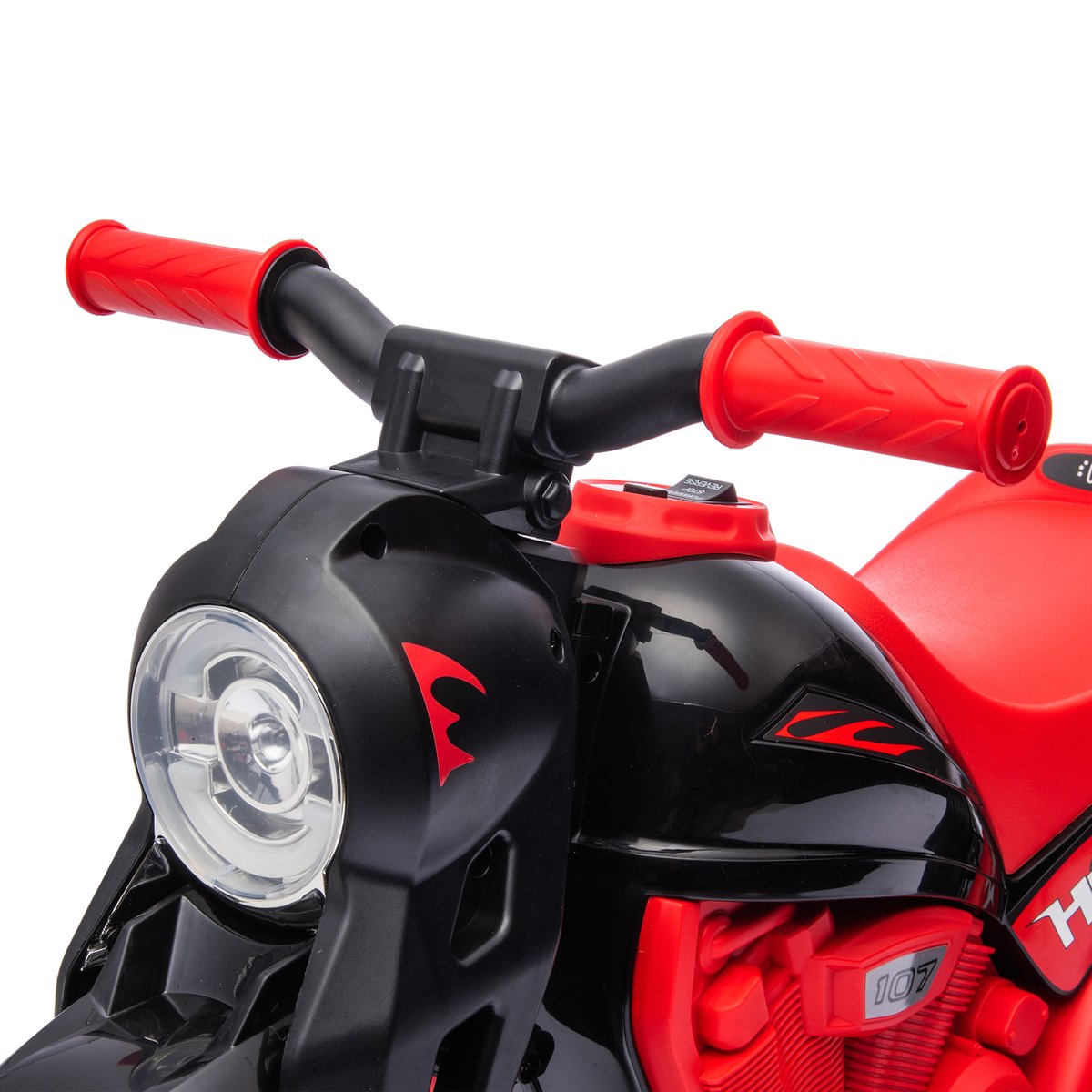Moto électrique à conducteur assis Plastique rouge, AIYAPLAY