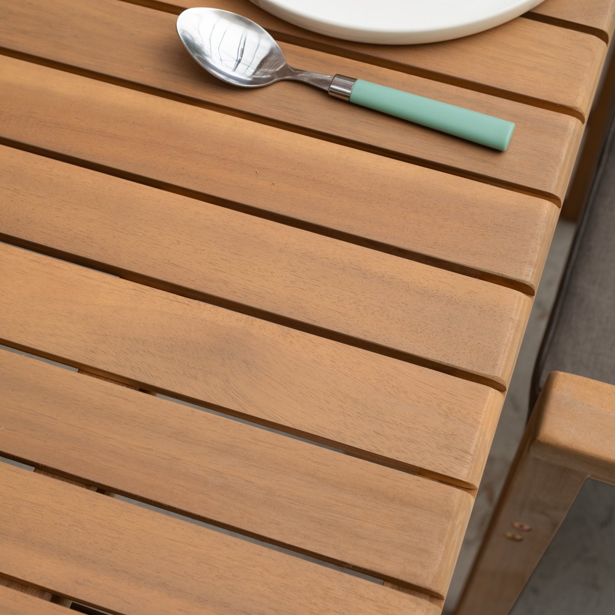 Salon de jardin, extensible, 8 pl, PADAR gris, marron, HAPPY GARDEN