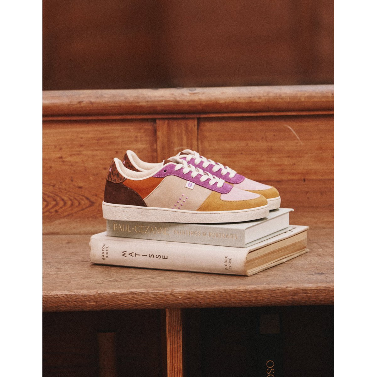 Baskets MARIE ocre lilas violet, ODAJE