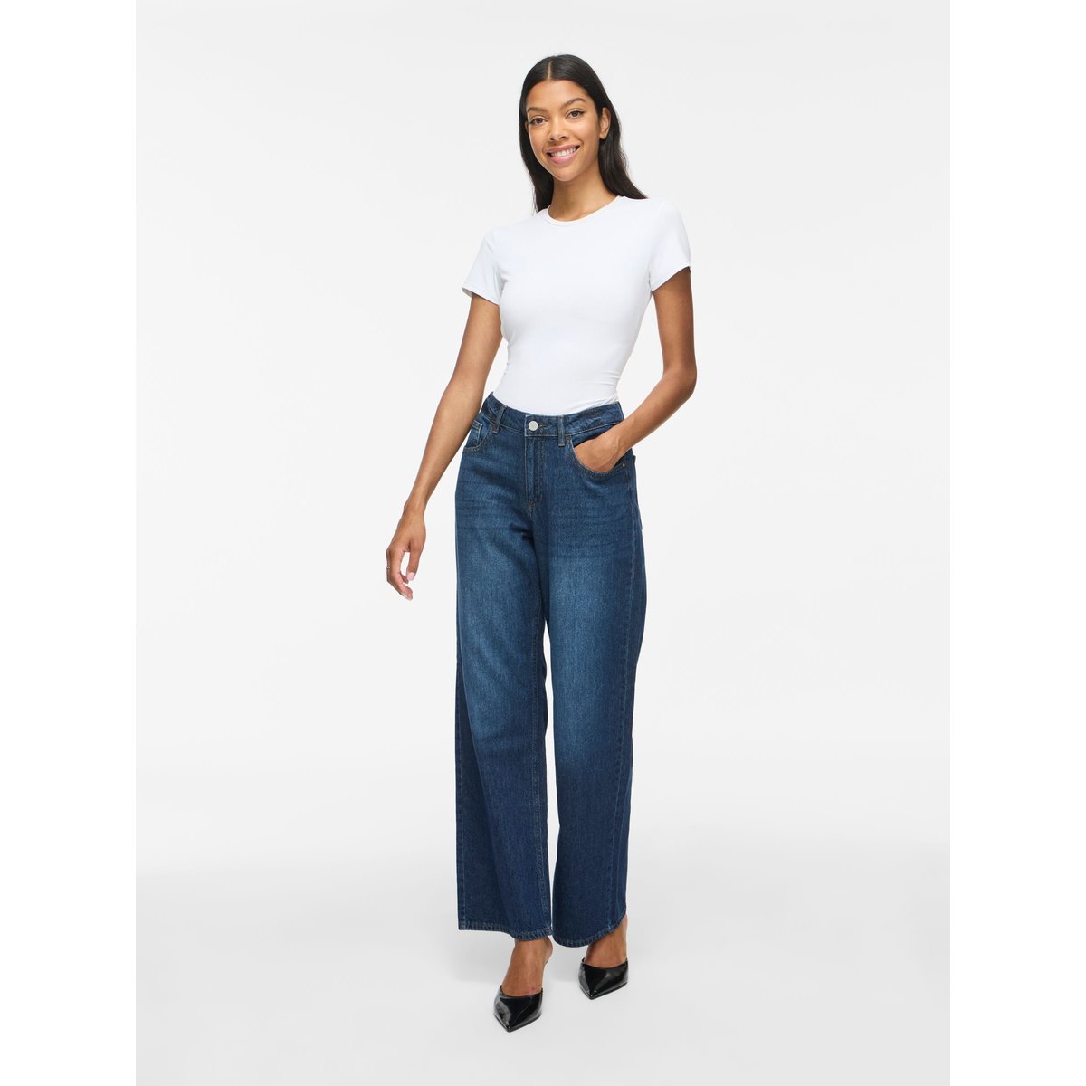 Jean À Coupe Ample bleu - dark blue denim1, VILA