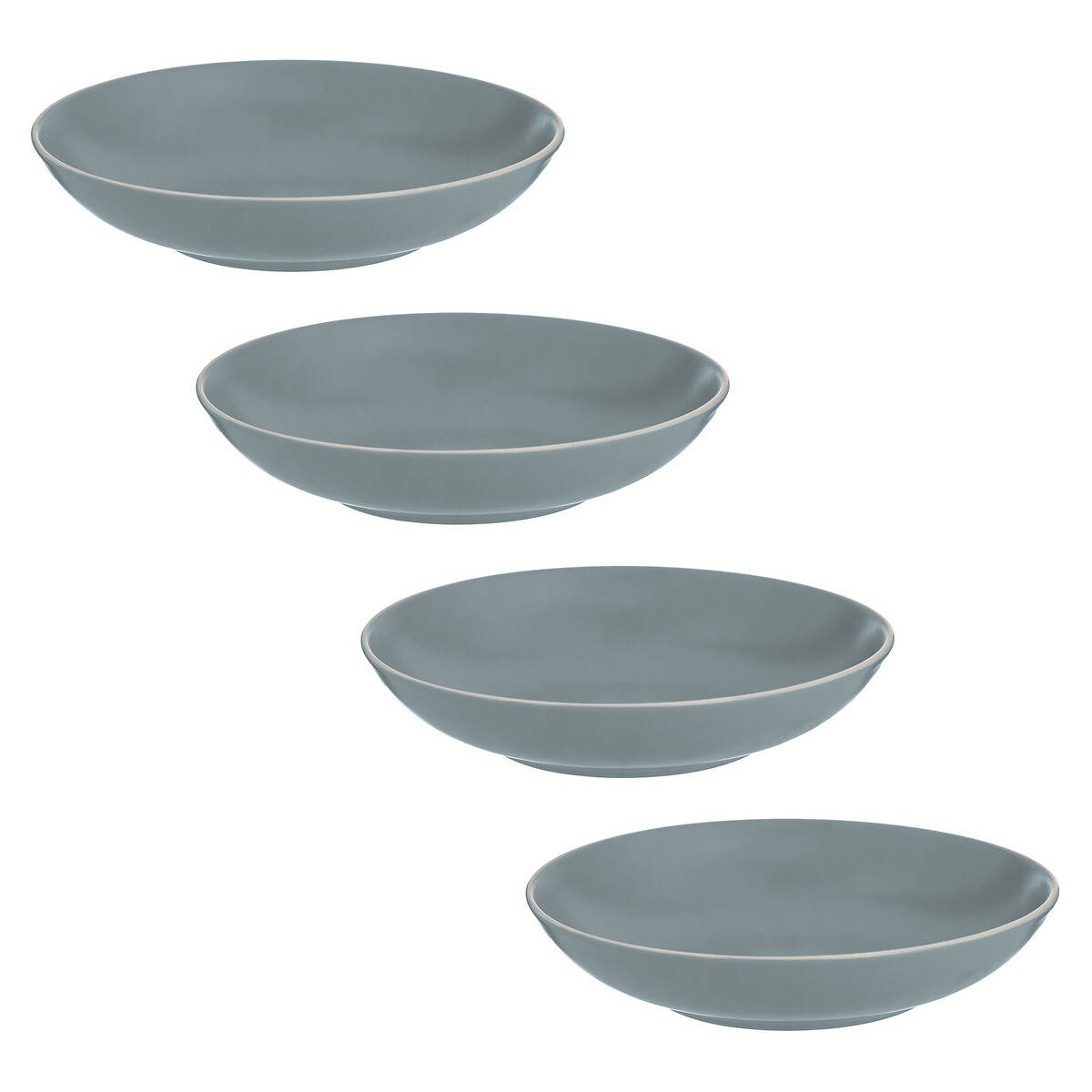 Set of 4 Classic Collection Grey Pasta Bowls grey, MASON CASH