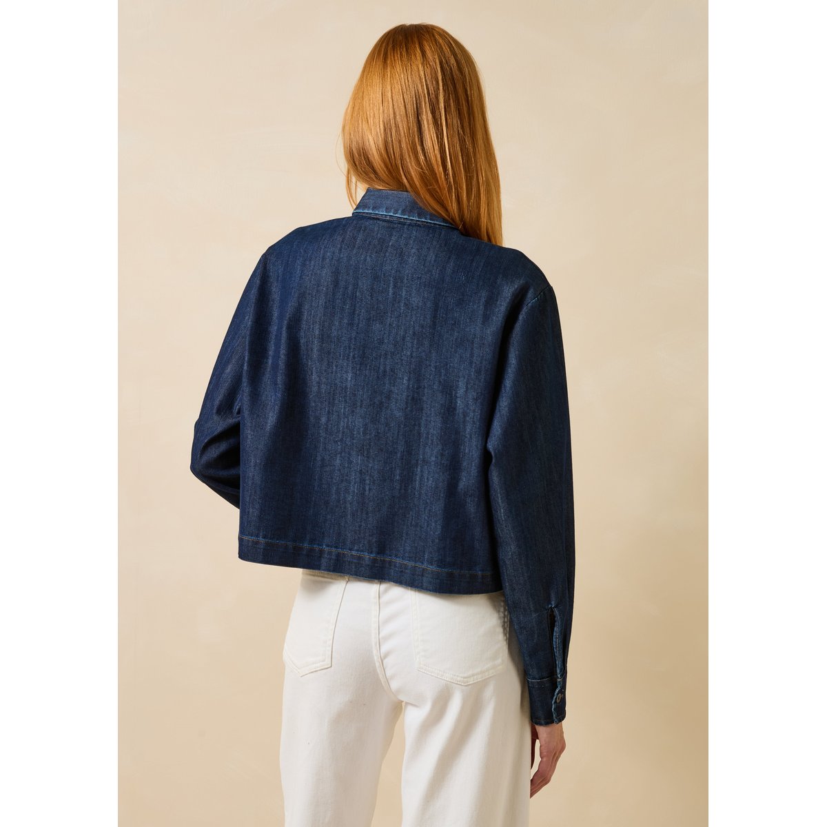 Chemise courte en jean brut brut, LA FEE MARABOUTEE