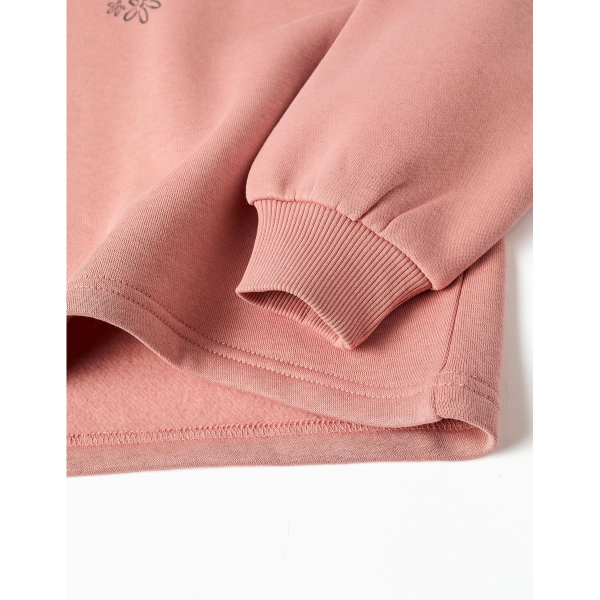 Sweat en coton peigné à capuche et imprimé City of Art rose, ZIPPY