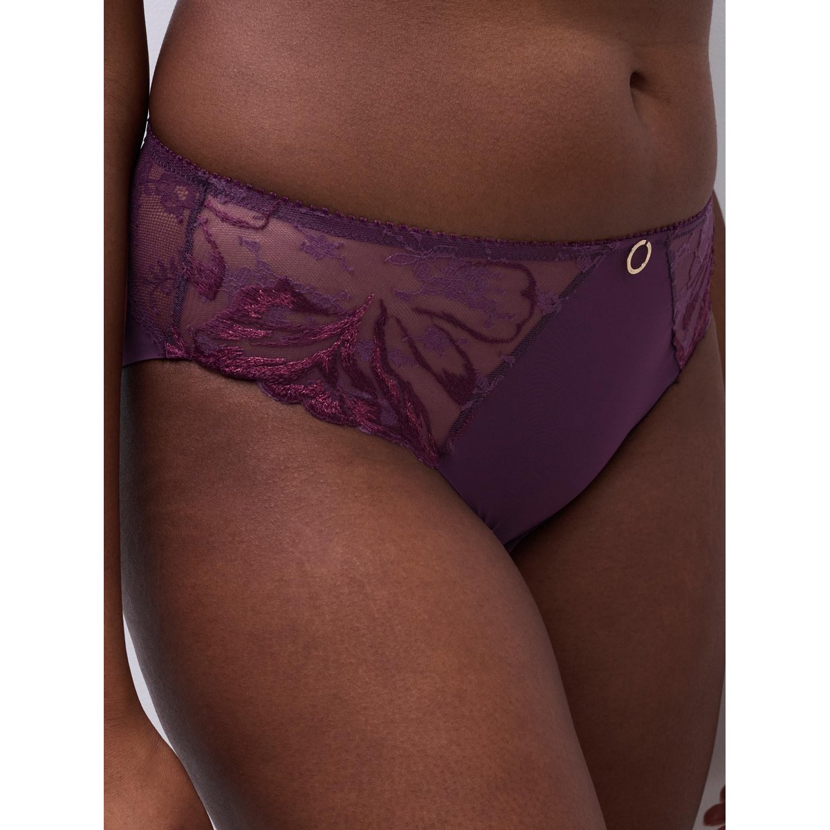 Culotte ILLUSION aubergine lurex, CHANTELLE