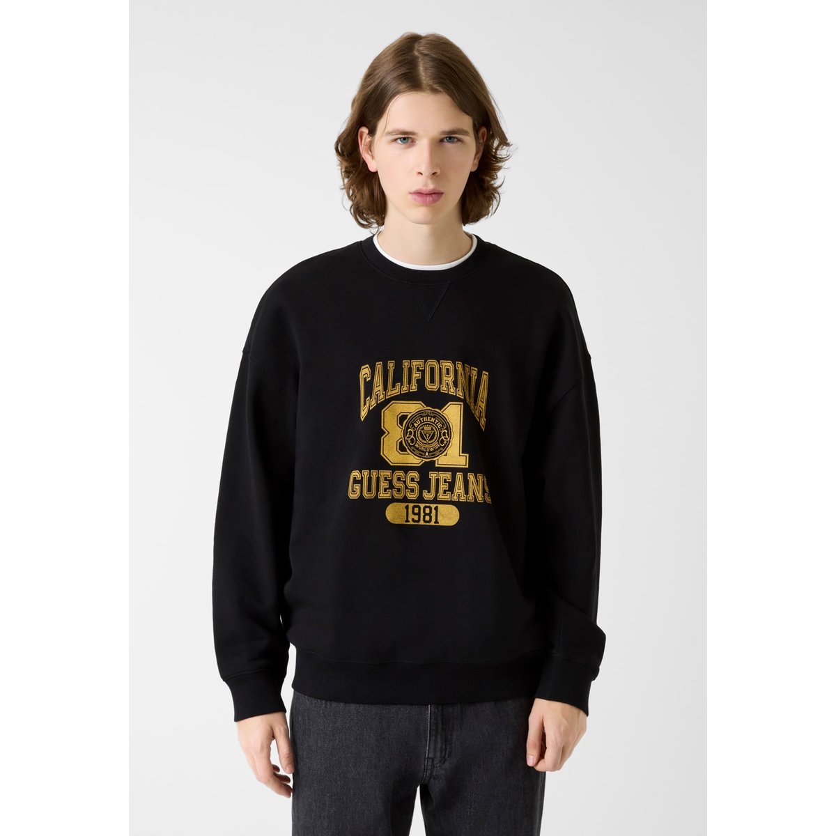 Sweat-Shirt Imprimé noir, GUESS JEANS