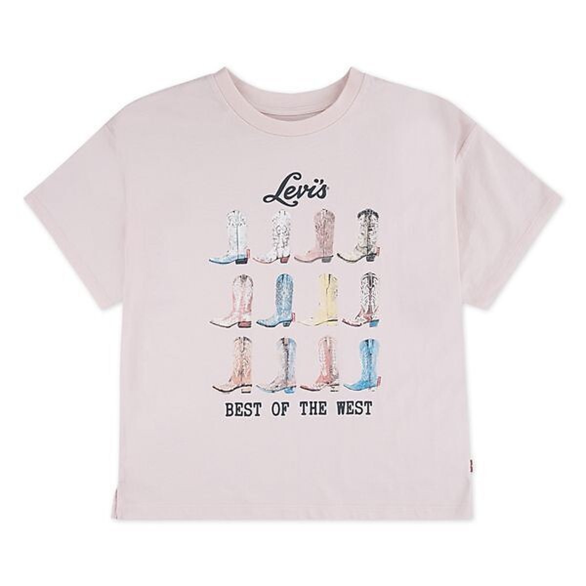 T-shirt manches courtes, print devant rose, LEVI'S KIDS