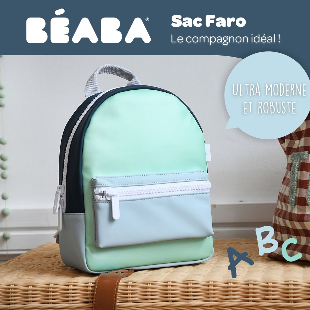 Sac à dos 7,5L pour enfant FARO matcha latte, BEABA