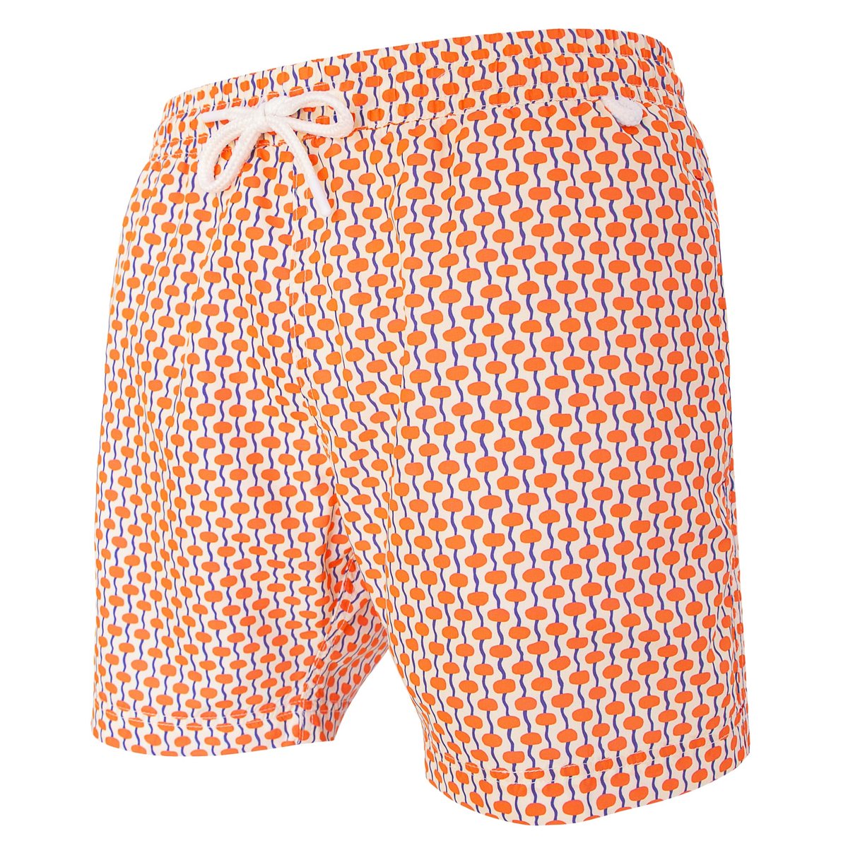 Short de bain MONTAUK 495 Dots orange, LES LOULOUS DE LA PLAGE