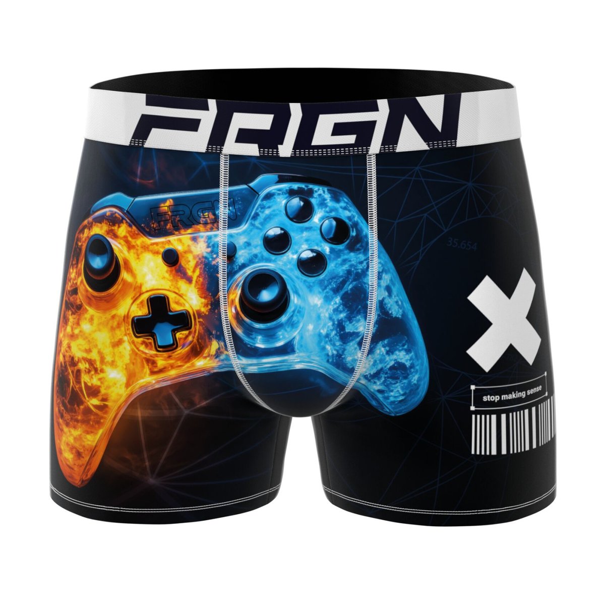 Lot De 3 Boxers Microfibre jaune/orange/rouge/bleu, FREEGUN