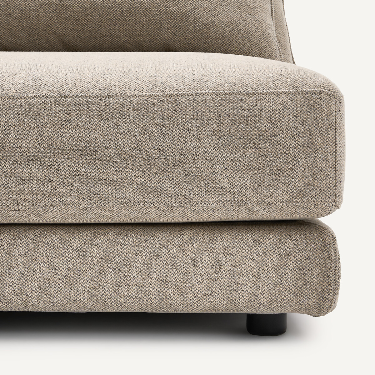 Linkes Sofa-Halbmodul, kombinierbar, aus Tweed, TIBERIO natur/hellgrau, AM.PM