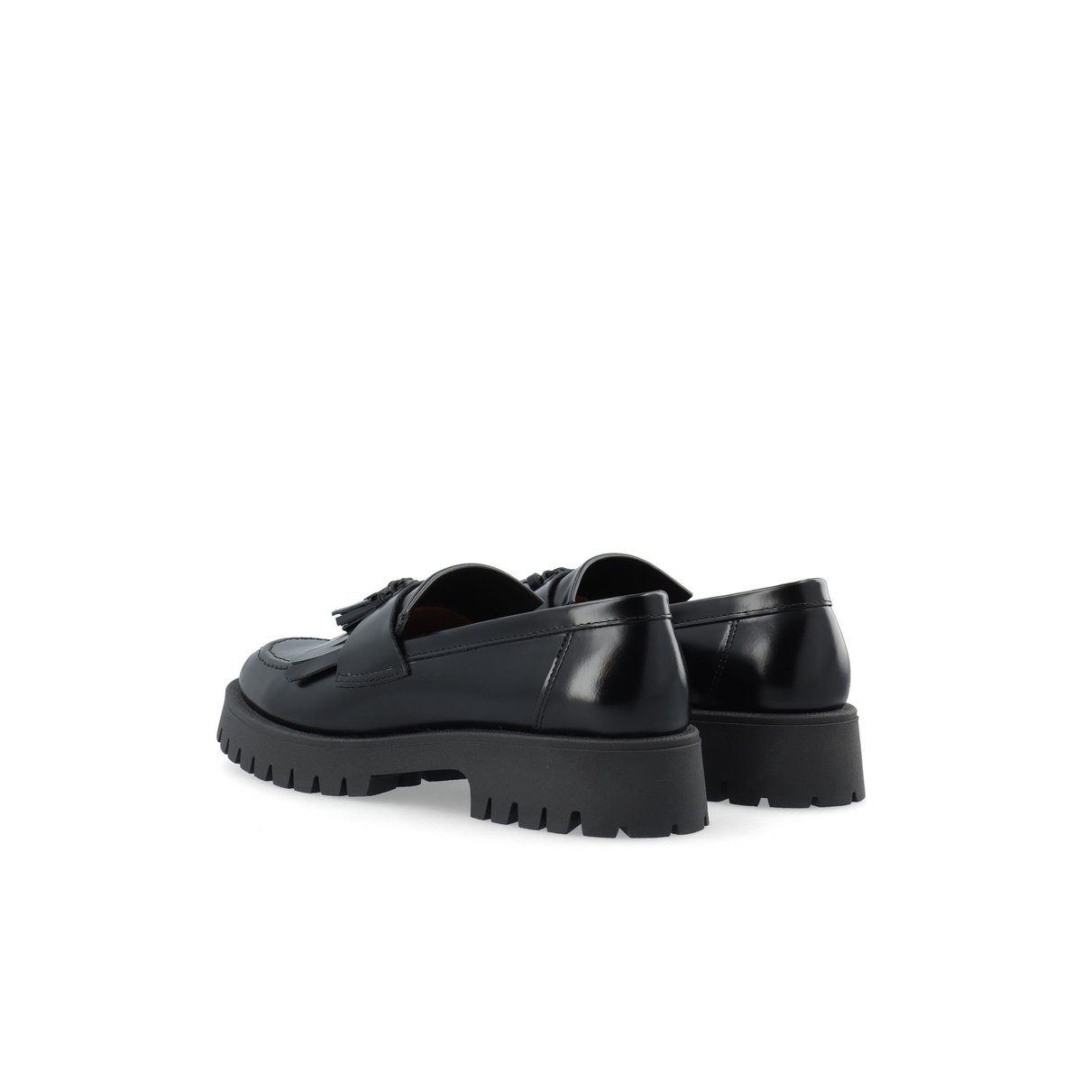 Mocassins En Cuir black1, BIANCO