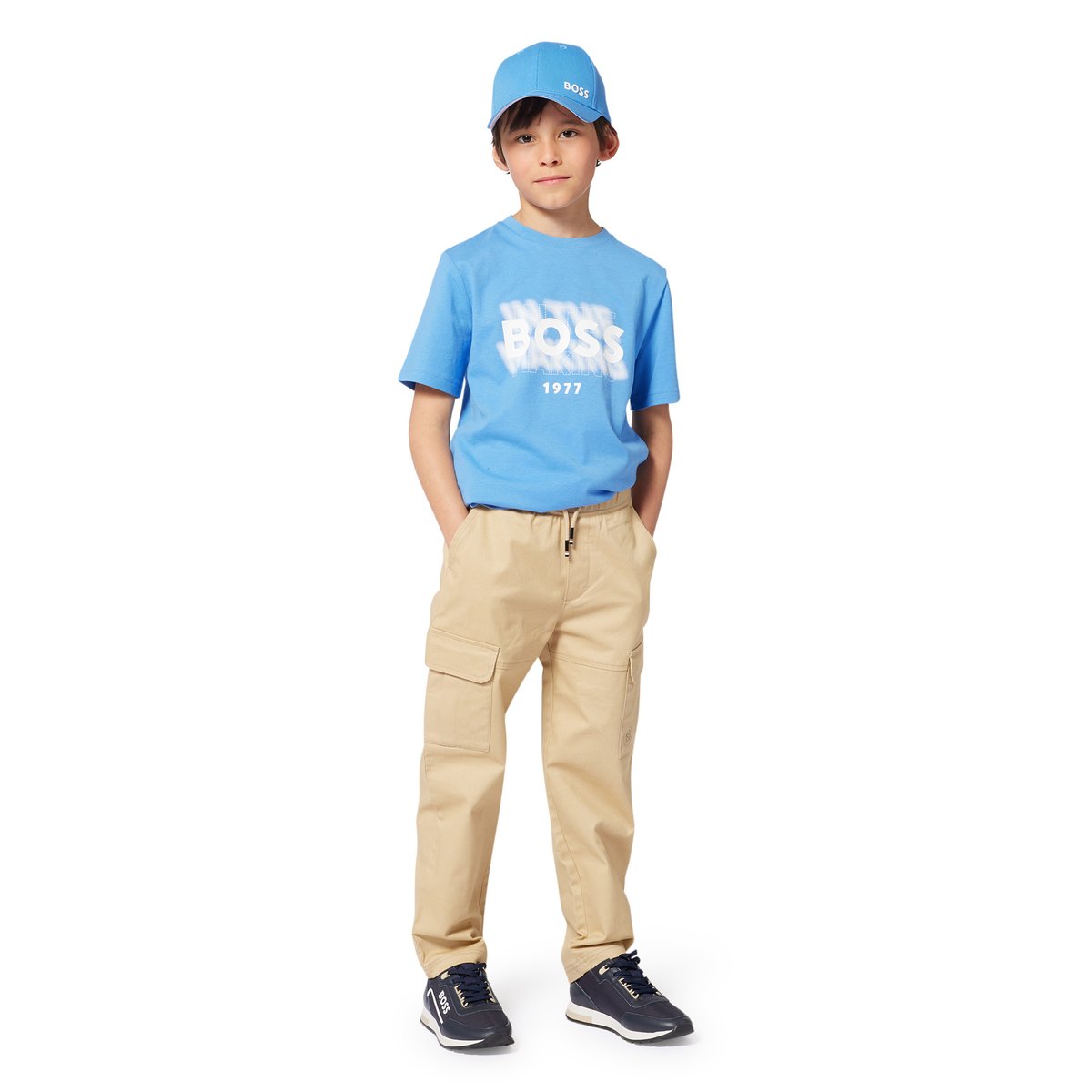 T-shirts à manches courtes girblue, BOSS KIDSWEAR
