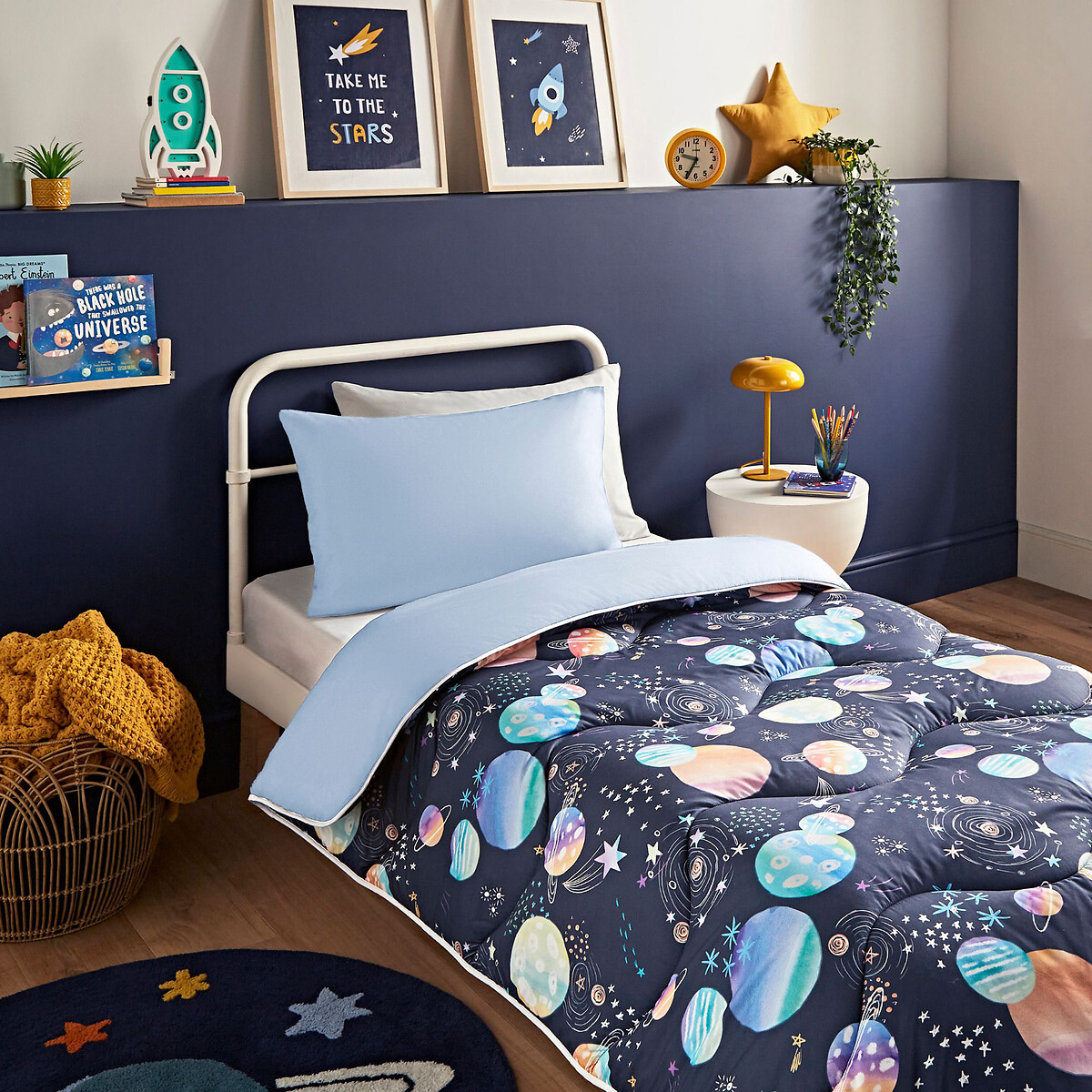 10.5 Tog Space Adventure Coverless Duvet and Pillowcase Set navy, NIGHT LARK
