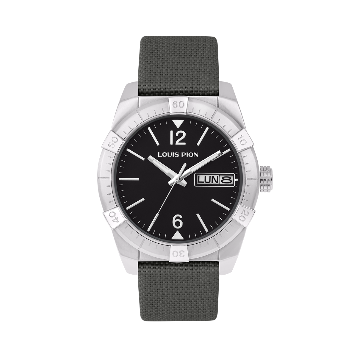 Montre Analogique VASCO argenté noir gris, LOUIS PION