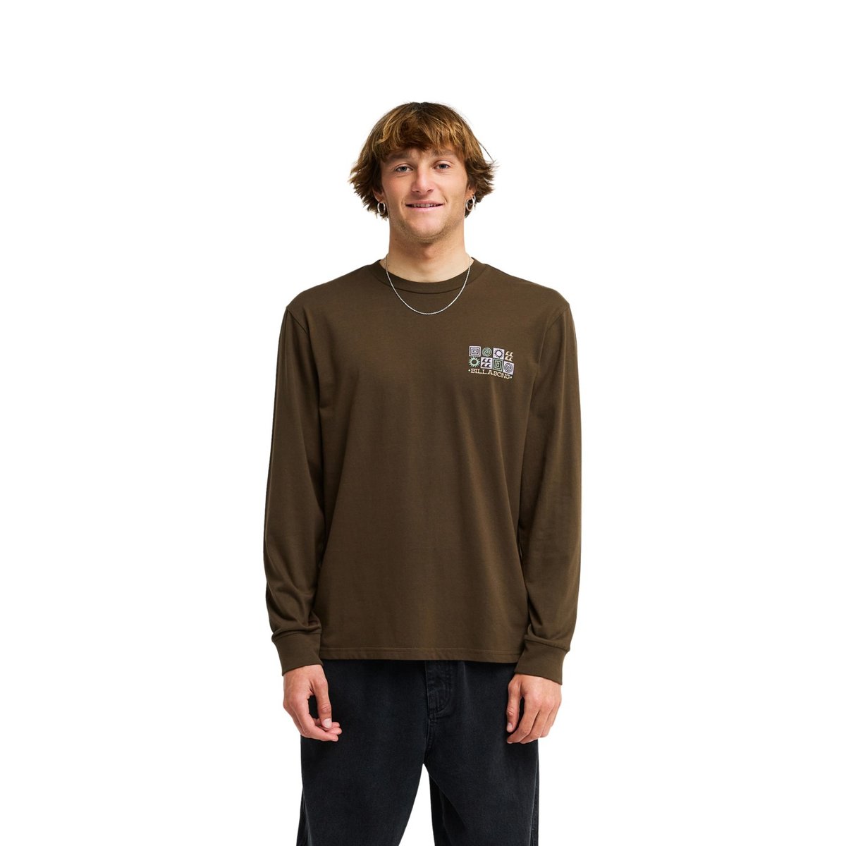 T shirt manches longues SEGMENT marron dark cedar, BILLABONG