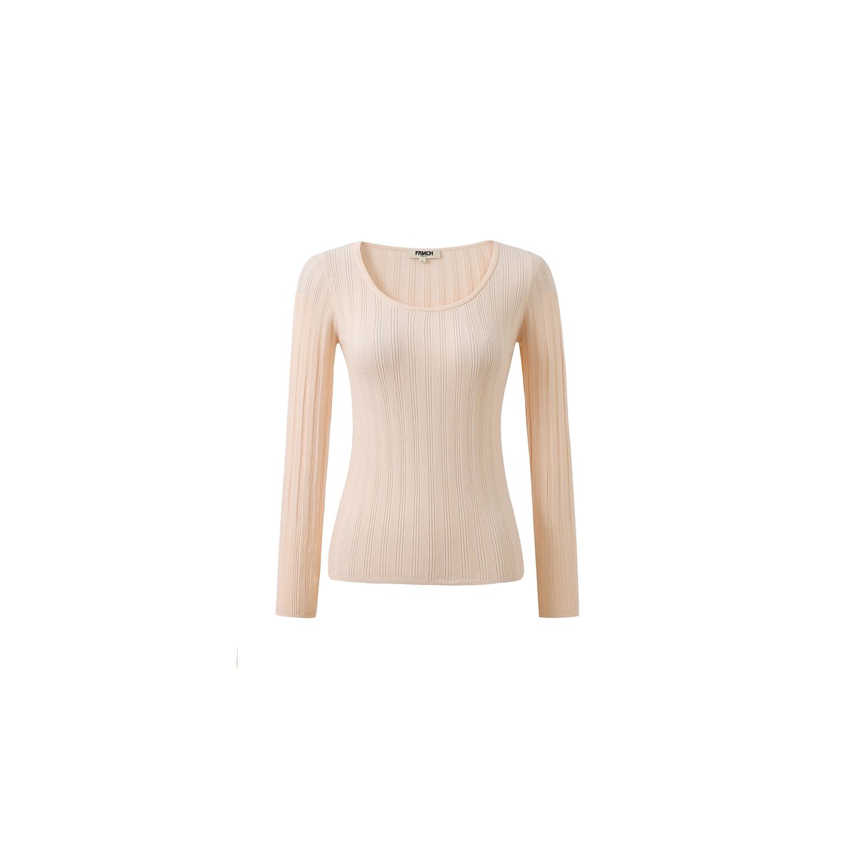 Pull en coton PATRICIE rose pale, FRNCH