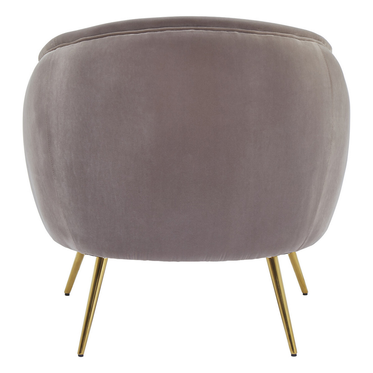 Mink Velvet Manhattan Armchair with Stainless Steel Legs brown, SO'HOME