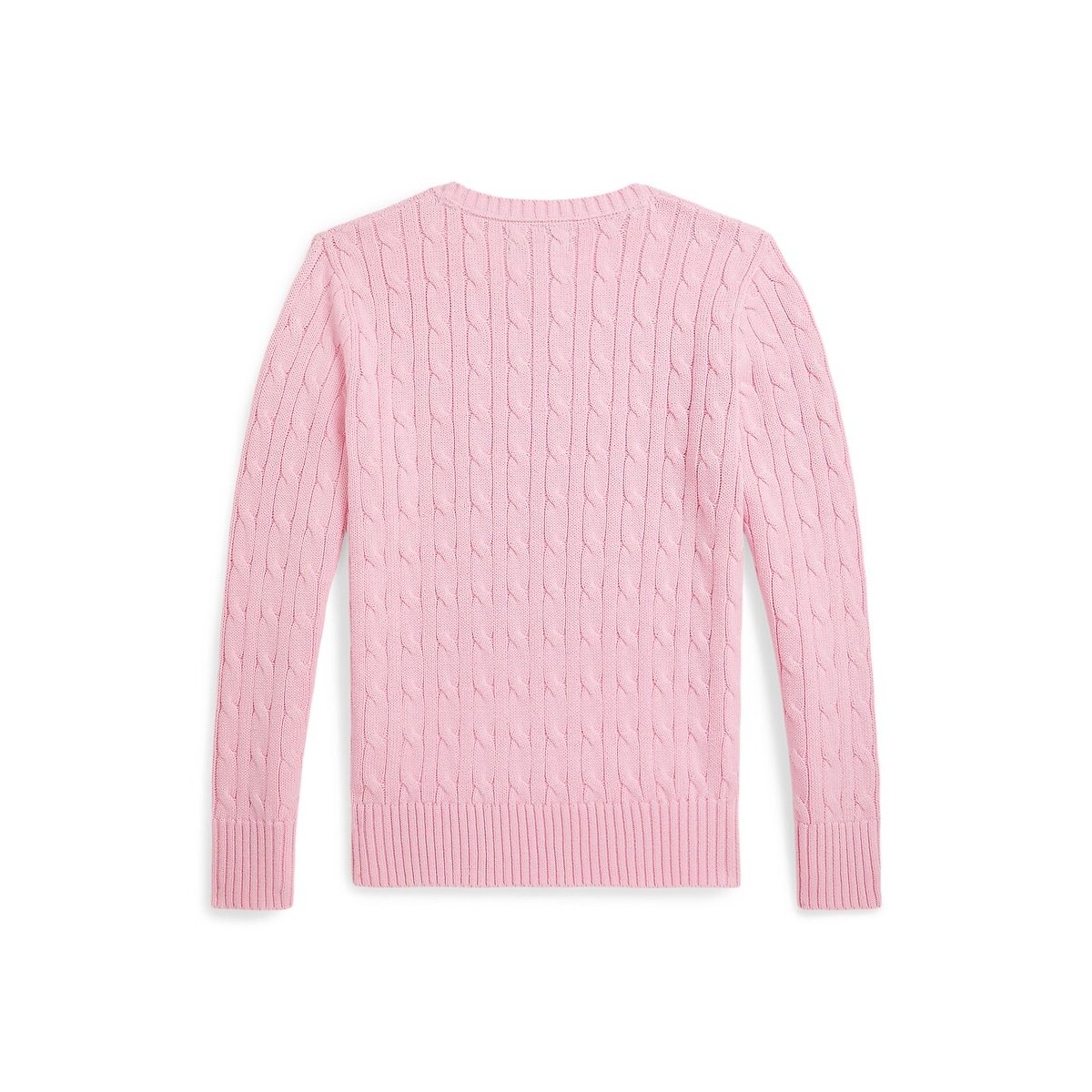 Pull col rond en maille torsadé, Cable rose, POLO RALPH LAUREN