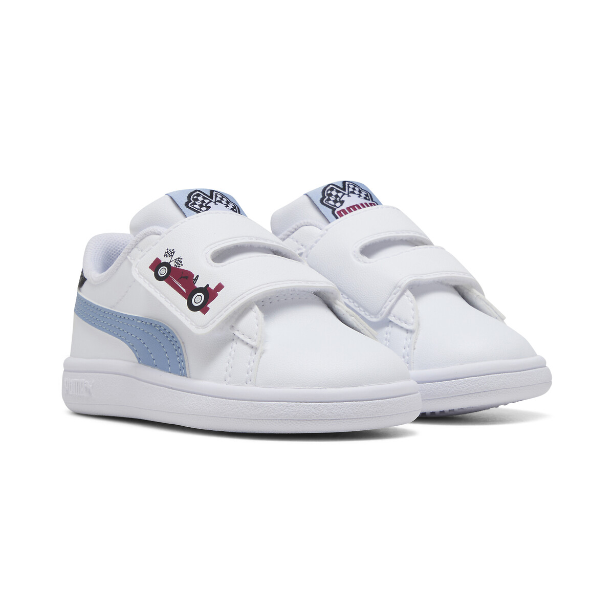 Baskets SMASH 3.0 RACING CREW V blanc/bleu, PUMA