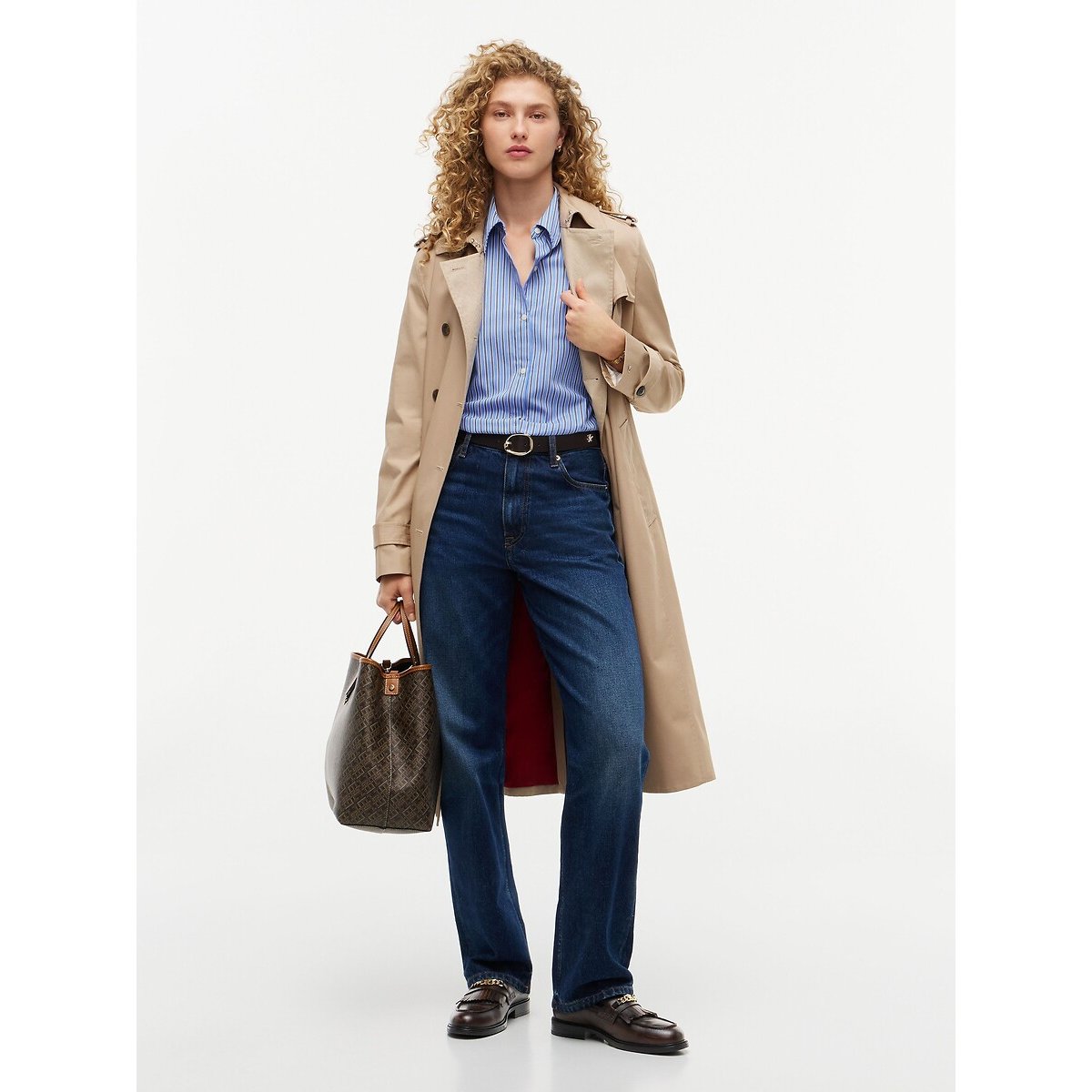 Mocassini in pelle con frange marrone scuro, TOMMY HILFIGER