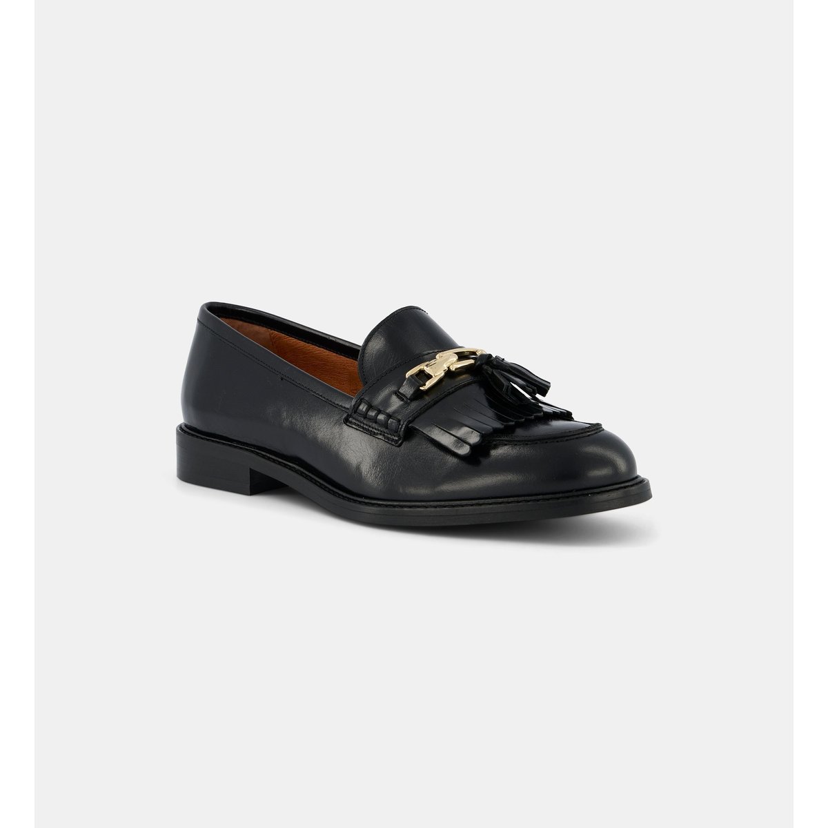 Mocassins à pampilles clothilde cuir noir, GALERIES LAFAYETTE