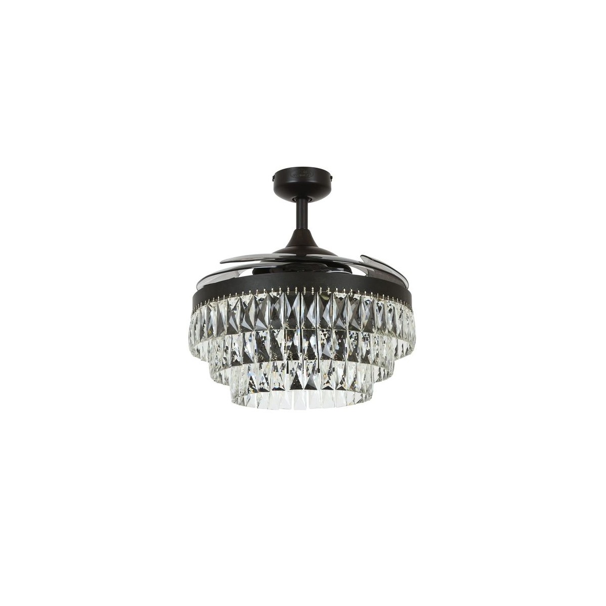 Ventilateur  plafond  VEIL noir -  gris, BOUTICA-DESIGN