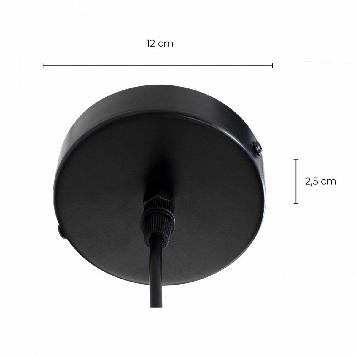 Suspension en métal perforé, AKABI noir et doré, C-CREATION