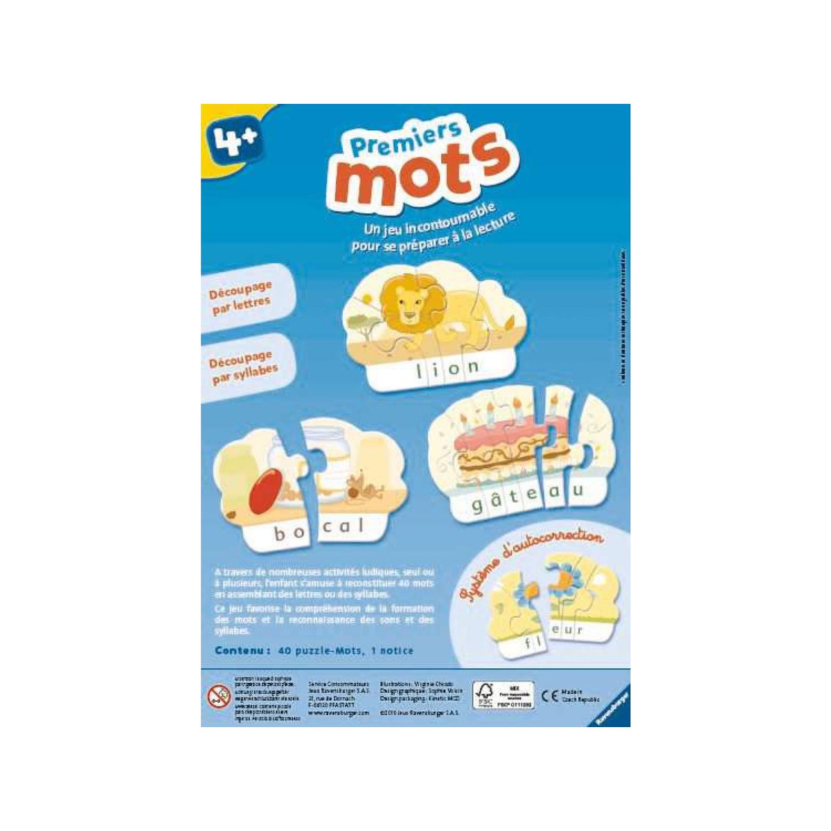 Premiers mots couleur unique, RAVENSBURGER