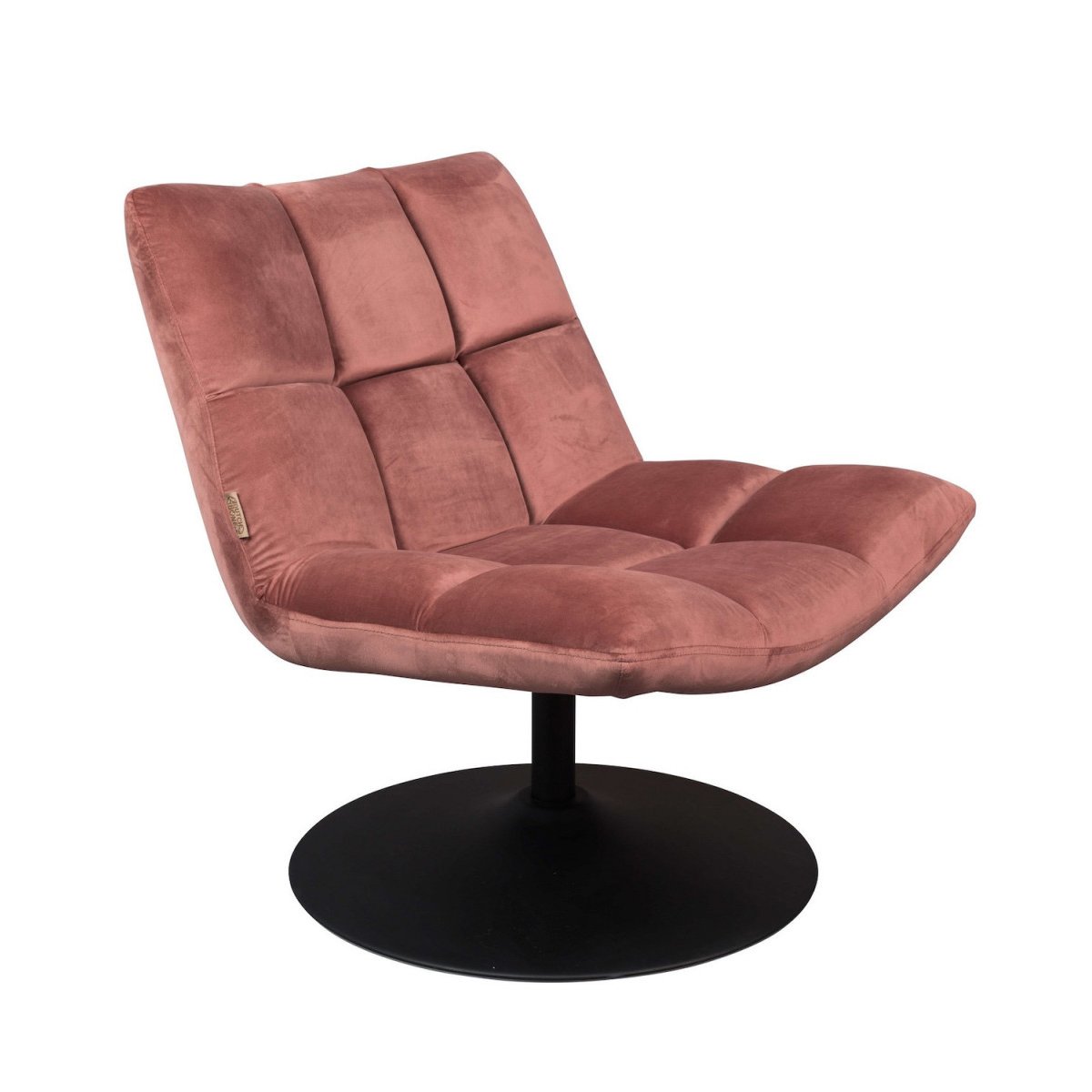 Fauteuil pivotant en velours - BAR rose, DUTCHBONE