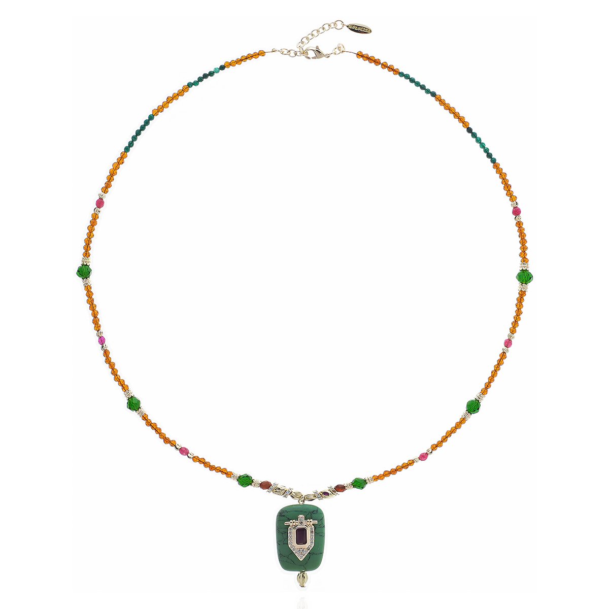 Collier de perles avec pendentif HEVER ambre, HIPANEMA