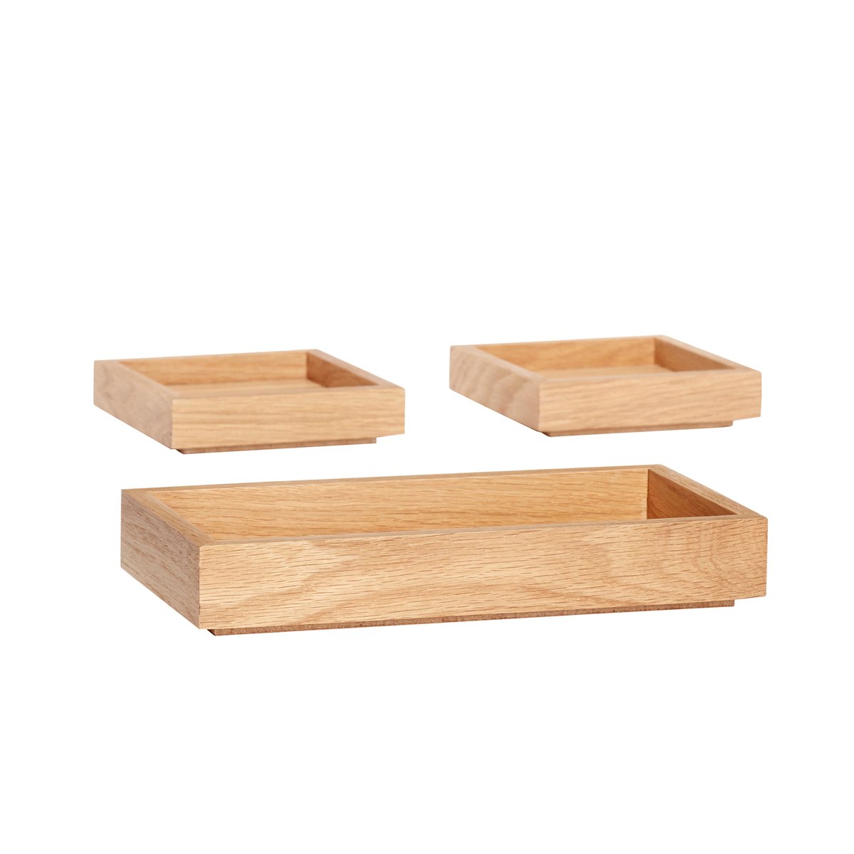 Boîte de rangement en placage de chêne et bois de chêne STAPLE naturel, HUBSCH
