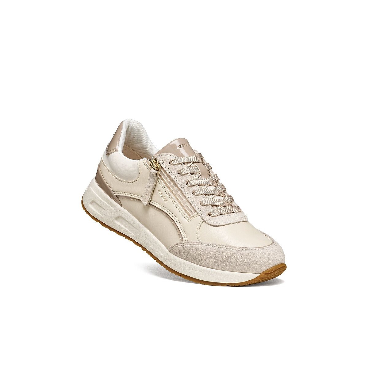 Zapatillas deportivas transpirables con cremallera, BULMYA beige , GEOX