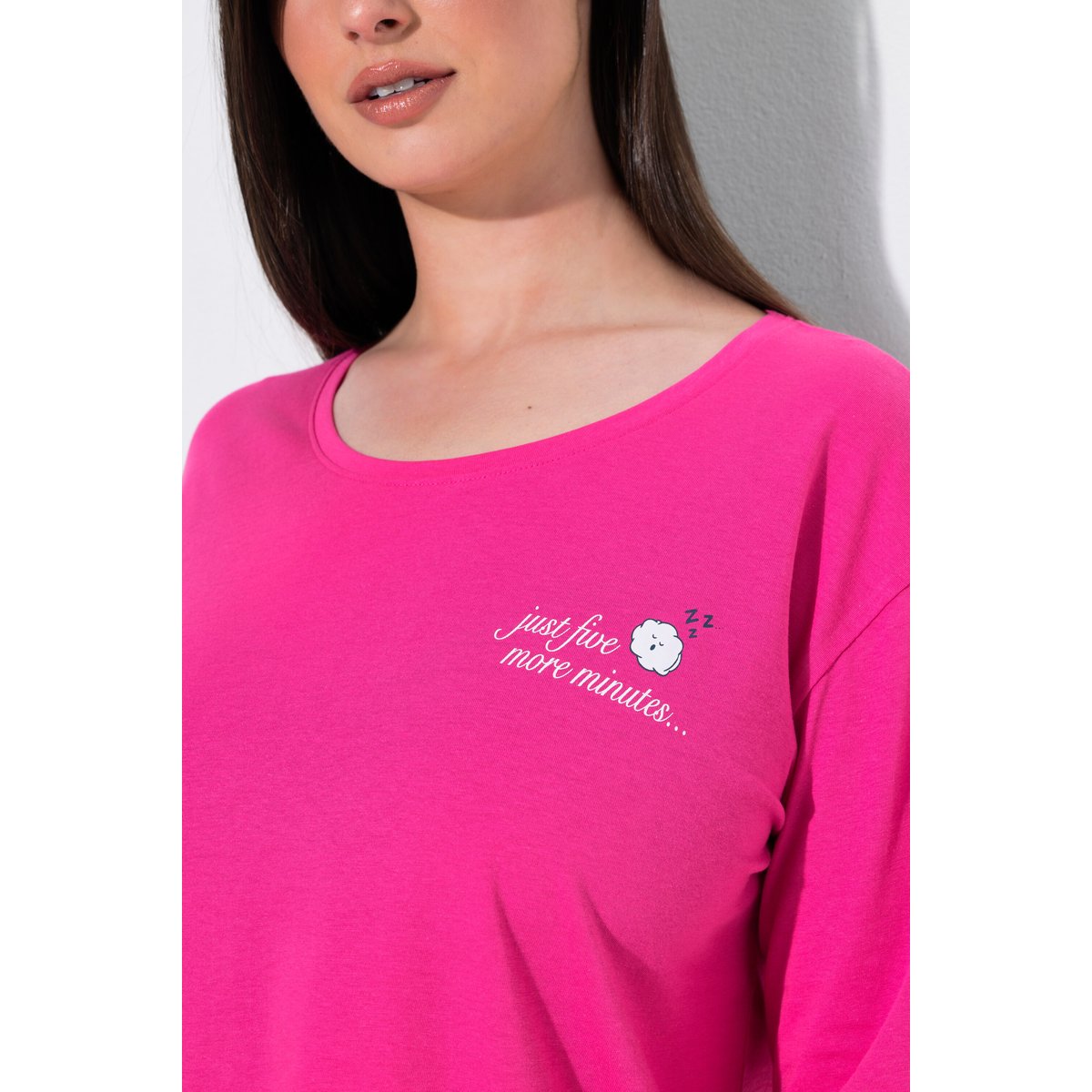 T-shirt de pyjama, imprimé Book Lover rose vif, ULLA POPKEN