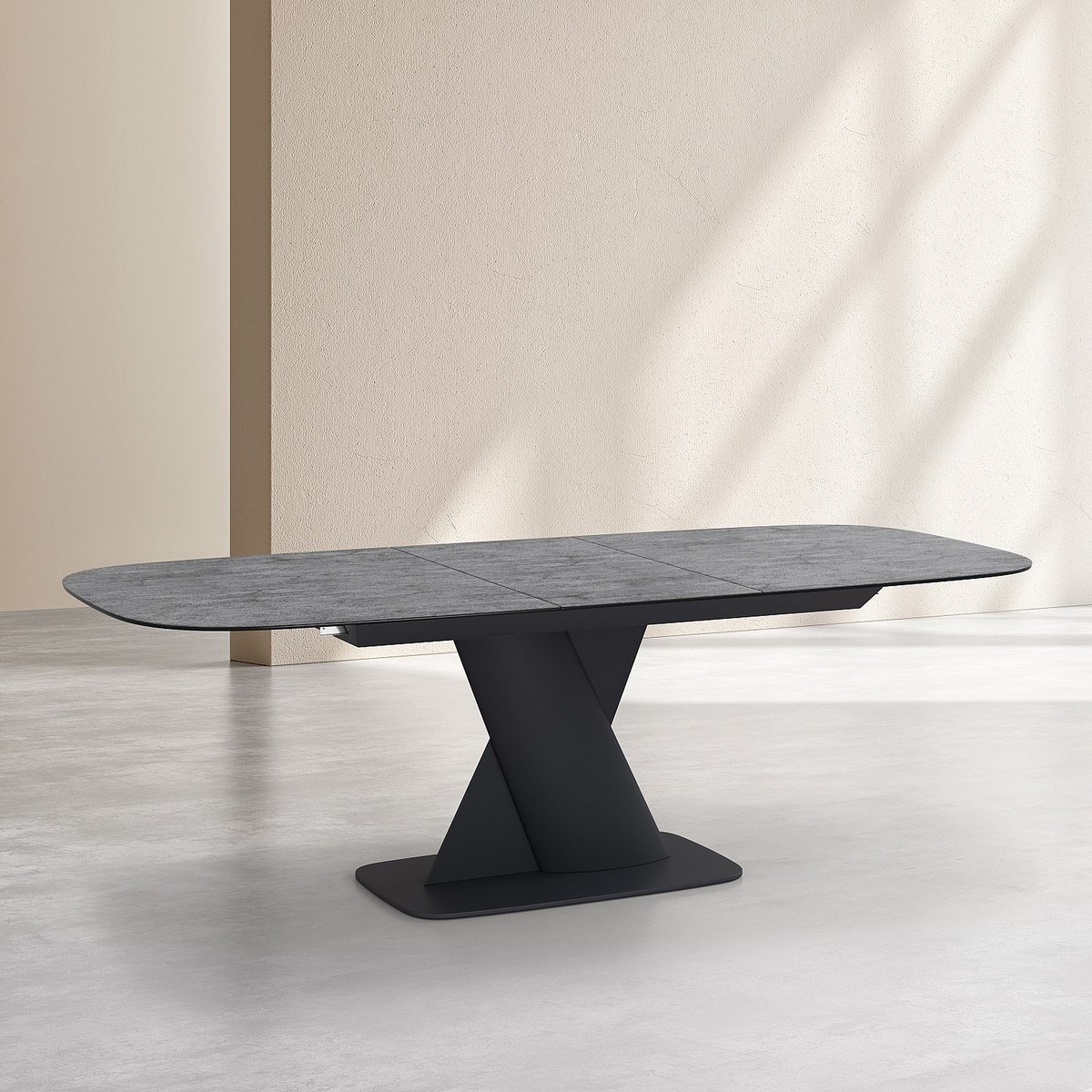 Table à manger céramique PERAMA gris anthracite, HABITAT