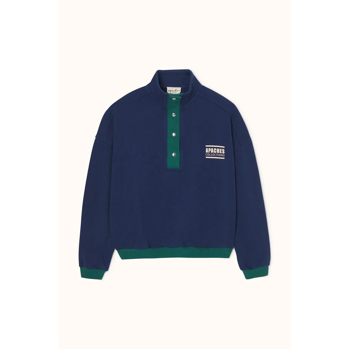 Luzy Truck-Neck Sweatshirt navy, APACHES COLLECTIONS