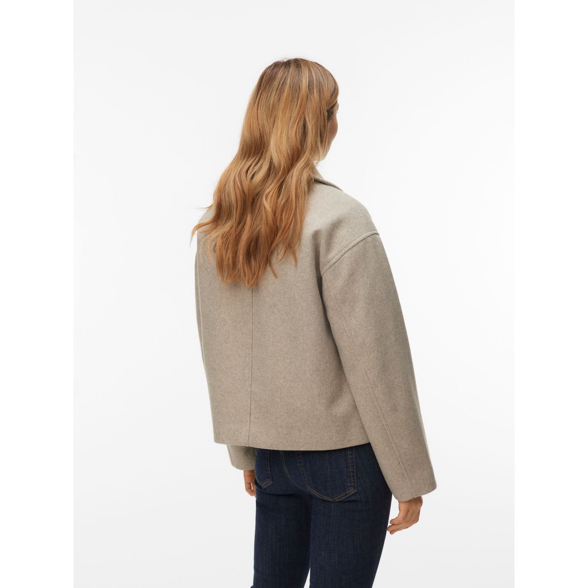 Manteau court boutonné silver mink, VERO MODA