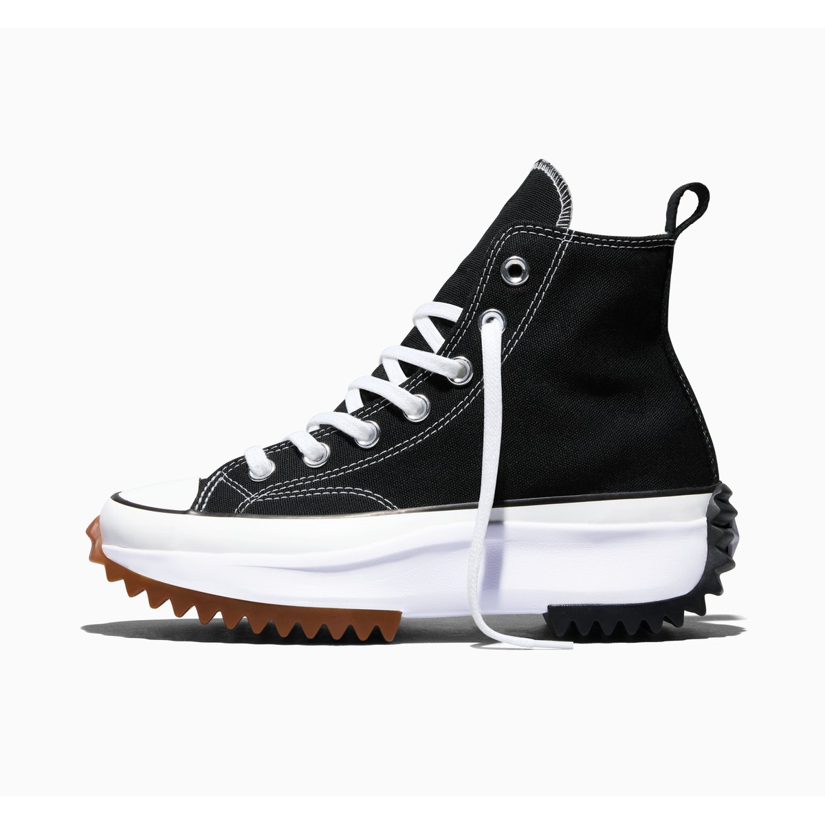 Baskets RUN STAR HIKE PLATFORM CANVAS noir/blanc/marron gomme, CONVERSE