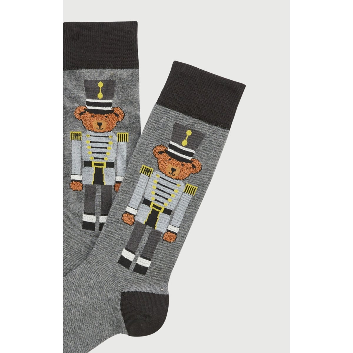 Chaussettes en coton imprimé Teddy Casse-noisette Gris gris, ARTHUR